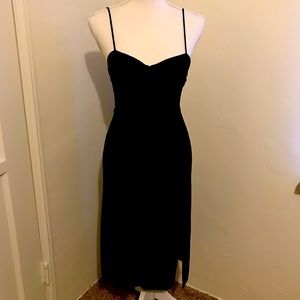 Small Forever 21 Black Leg Slit Dress